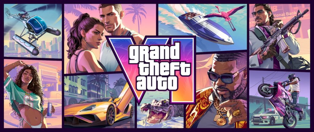 Mosaico da arte oficial de Grand Theft Auto VI